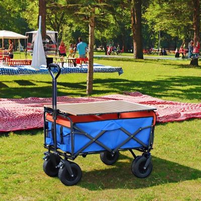 Großkapazität Garten Campingwagen mit Vierrad-Design Klappbar und Klappbar