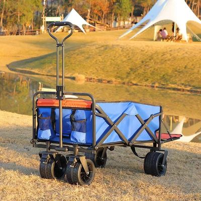 Großkapazität Garten Campingwagen mit Vierrad-Design Klappbar und Klappbar