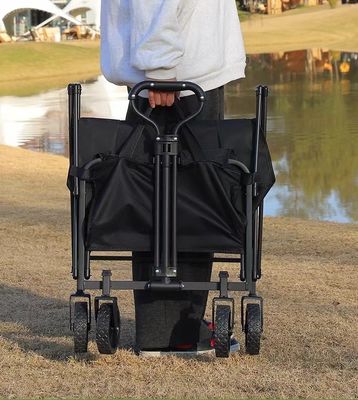 Portable 4 Wheels Beach Trolley Cart für Outdoor Camping Klappbar und zusammengebaut