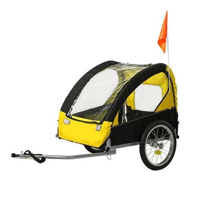 40 KGS Max Nutzlast Hund Buggy Jogger Fahrradanhänger Klappbarer und bequemer Stahlrahmen