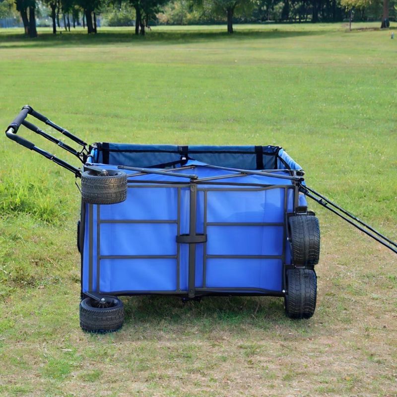 Einkaufswagen mit großen Rädern 17 cm Reifendurchmesser und klappbarem Design
