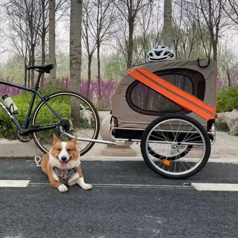 Baby-Fahrradanhänger aus Edelstahl mit Heimtieranhänger Hund 150*90*105cm Hinterreifen 20&quot;